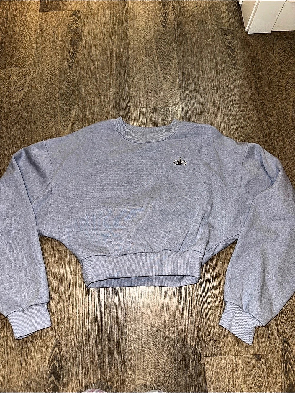 alo Cropped Sweatshirt in winter frost Size Small